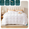 Couette temperee doux avec rembourrage polyester 300gsm 200x200cm blanc - voonot.com