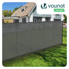 Brise vue occultant en HDPE 90g/m² 1.5x20m avec attaches de fixation gris - voonot.com
