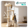 Arbre a chat 112cm multi niveaux Griffoir et niche Beige - voonot.com