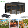 Housse salon de jardin bache de protection 420D 135x135x73cm noire - voonot.com