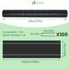 Toile de paillage contre les mauvaises herbes 50Mx2M avec 100 piquets Anti-UV 100g/m2 - voonot.com