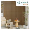 Lot de 4 panneaux acoustiques muraux Tasseaux en bois MDF avec feutre noir 120x60x2.1cm chêne clair - voonot.com