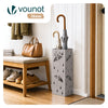 Porte-parapluies Metal avec bac de recuperation eau et 4 Crochets Motif Parapluie 15.5 x 15.5 x 43.5 cm beige - voonot.com