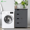 Meuble de salle de bain rangement 4 tiroirs 1 porte 82x55x30cm gris - voonot.com