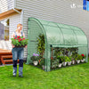 Serre de jardin hivernage murale adossee avec bache PE 300x100x180cm vert - voonot.com
