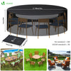 Housse salon de jardin bache de protection 420D φ190x73cm noire - voonot.com