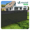 Brise vue occultant en HDPE 90g/m² 1x20m avec attaches de fixation anthracite - voonot.com