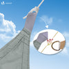 Voile d'ombrage Rectangulaire en Polyester Imperméable avec Kit de Montage 3x5m Gris - voonot.com
