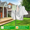 Etendoir a Linge Exterieur Rotatif avec housse de protection et Surface etendage 50m Gris - voonot.com