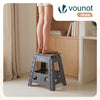 Tabouret pliant antiderapant 39x32x40 cm plastique gris - voonot.com