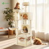 Arbre a chat Grande taille 5 niveaux avec griffoir grattoir 168cm beige - voonot.com