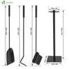 Serviteur de cheminée ensemble 4 pieces en metal noir - voonot.com