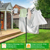 Etendoir a Linge Exterieur Rotatif avec housse de protection et Surface etendage 50m Noir - voonot.com
