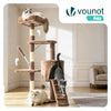Arbre a chat 112cm multi niveaux Griffoir et niche Marron - voonot.com