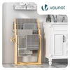 Porte serviettes sur pied en bambou 4 niveaux - voonot.com