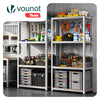 Lot de 2 Etagères de rangement charge lourde robuste à 4 niveaux 80x40x160cm - voonot.com