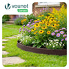 Bordure de jardin plastique flexible 10m avec piquets Marron - voonot.com