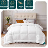 Couette temperee doux avec rembourrage polyester 300gsm 135x200cm blanc - voonot.com