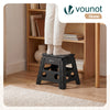 Tabouret pliant antiderapant 37x30x32.5 cm plastique noir - voonot.com