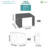 Lot de 7 sac de rangement sous vide Non Tisse XXL gris - voonot.com