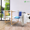 Sechoir a linge etendoir deluxe pliable Grande capacite sechage style bois blanc - voonot.com
