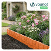Lot de 175 pcs Bordure de jardin imitation pierre facile a installer 26.7m terracotta - voonot.com