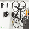 Lot de 4 supports de velo mural rangement suspendu noir - voonot.com