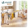 Etendoir a linge telescopique pliable extensible ailes hautes 284x55x122cm metal blanc - voonot.com