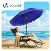 Parasol de jardin 2m avec ancrage sol et sac de transport Bleu - voonot.com