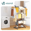 Sechoir a linge etendoir 4 niveaux 126x63x170cm gris - voonot.com
