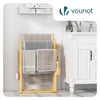 Porte serviettes sur pied en bambou 3 niveaux - voonot.com