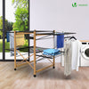 Sechoir a linge etendoir deluxe pliable Grande capacite sechage style bois noir - voonot.com