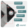 Bâche de Protection en Polyéthylène resistant et impermeable 240g/m² gris et noir 4x8m - voonot.com