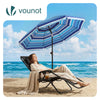 Parasol de jardin 2m avec ancrage sol et sac de transport Bleu mixte - voonot.com