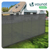 Brise vue occultant en HDPE 90g/m² 1.8x20m avec attaches de fixation gris - voonot.com