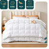 Couette 4 saisons doux 3 en 1 avec rembourrage polyester 500gsm 200x200cm blanc - voonot.com