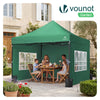 Tonnelle de jardin renforcée 3x3m pliable Barnum avec 4 parois latérales et fenêtres vert - voonot.com
