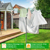 Etendoir a Linge Exterieur Rotatif avec housse de protection et Surface etendage 45m Argent Vert - voonot.com
