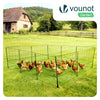 Kit cloture filet a poules PE avec piquets 30m vert - voonot.com