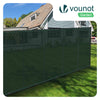 Brise vue occultant en HDPE 90g/m² 1.8x20m avec attaches de fixation vert - voonot.com