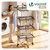 Sechoir a linge vertical tour etendoir pliable 4 niveaux 99x69x175.5 cm style bois noir - voonot.com