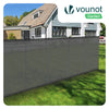 Brise vue occultant en HDPE 90g/m² 1x20m avec attaches de fixation gris - voonot.com