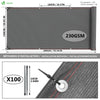 Brise vue occultant en HDPE 230g/m² 1.5x20m avec attaches de fixation gris - voonot.com