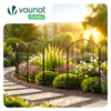 Lot de 10 Clotures de Jardin Decorative en Metal 33x61 cm Noir