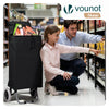 Chariot de courses 2 roues pliable 59L noir - voonot.com