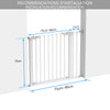 Barriere de Securite porte et escalier 88-96cm blanc pour animaux - voonot.com