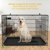 Cage pour chien pliable avec 2 portes verrouillable plateau amovible et housse de protection 122x75x81cm - voonot.com