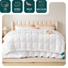 Couette 4 saisons doux 3 en 1 avec rembourrage polyester 500gsm 260x240cm blanc - voonot.com