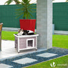 Maison pour Chat en bois avec toit bitumé autoportant et porte à lamelles PVC Gris - voonot.com