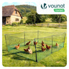 Kit cloture filet a poules PE avec piquets 12m vert - voonot.com